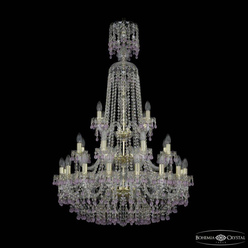 Подвесная люстра Bohemia Ivele Crystal 1410 1410/16+8+4/300/XL-130/3d G V7010