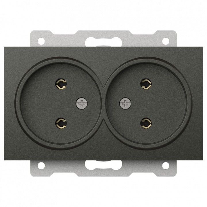 Розетка двойная без заземления, без рамки Elbi Eleсtriс Zena Vega 609-011100-908