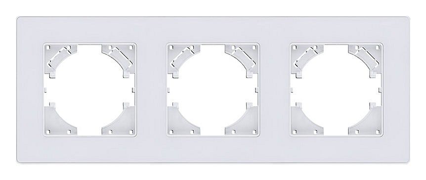 Рамка на 3 поста Kollinger Eleganz Acryl EA3WH