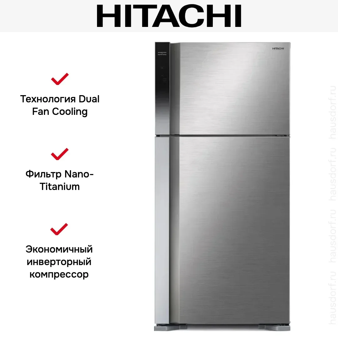 Холодильник Hitachi R-V 660 PUC7-1 BSL