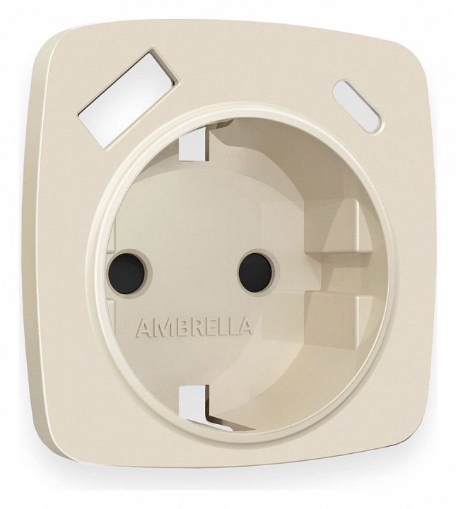 Накладка для розетки с заземлением и со шторками и 2хUSB type A и C Ambrella Volt OMEGA OP3300