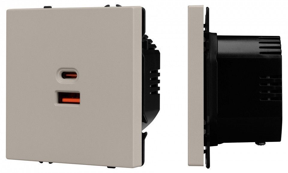 Розетка 2хUSB type A и C без рамки Arlight NOBE 059446(1)