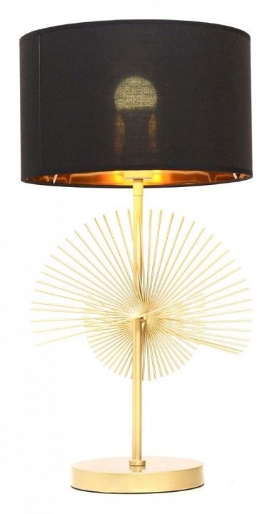 Настольная лампа декоративная LUMINA DECO Fabi LDT 5534 GD+BK