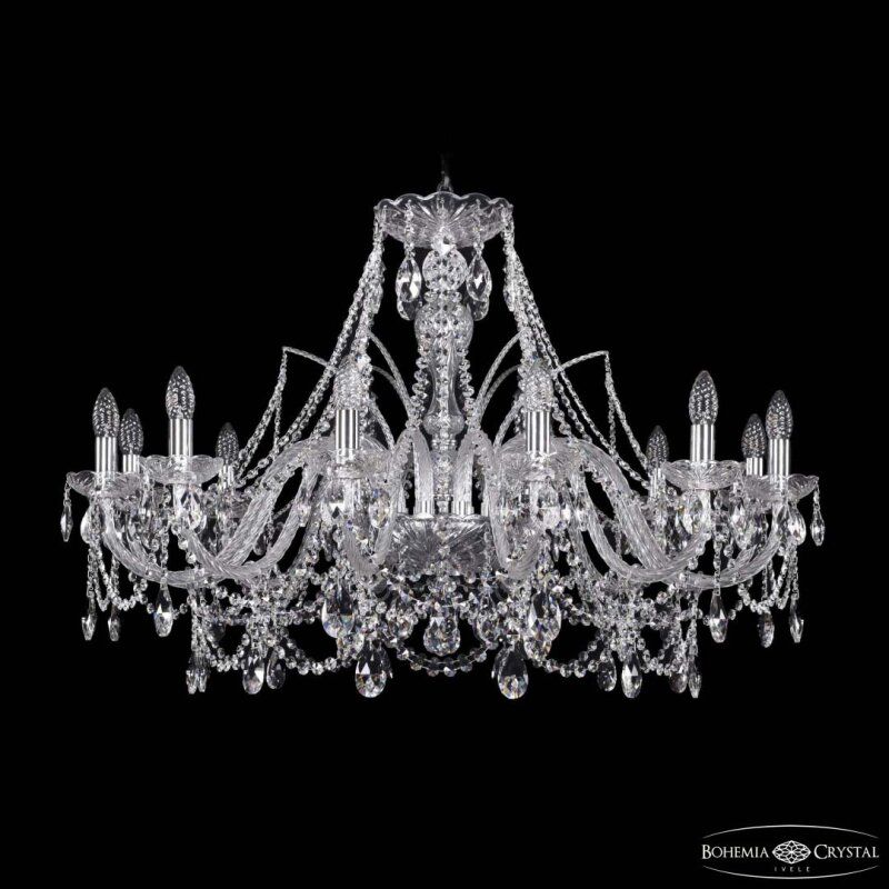 Подвесная люстра Bohemia Ivele Crystal 1411 1411/12/360 Ni
