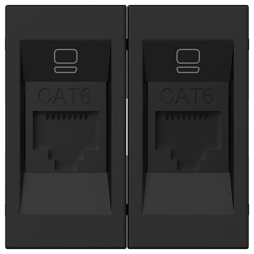 Розетка двойная Ethernet RJ-45 без рамки Elbi Eleсtriс Moda Vox 611-044832-248