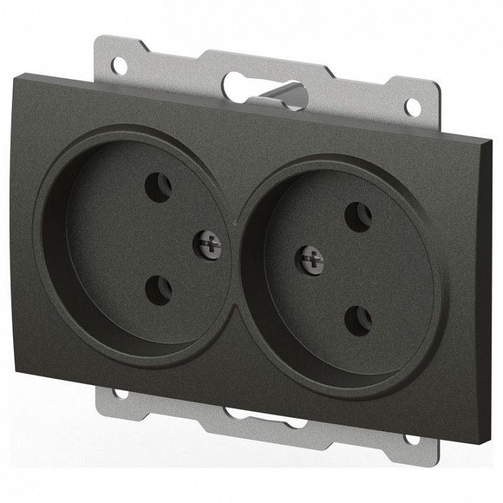 Розетка двойная без заземления, без рамки Elbi Eleсtriс Zena Vega 609-011100-908