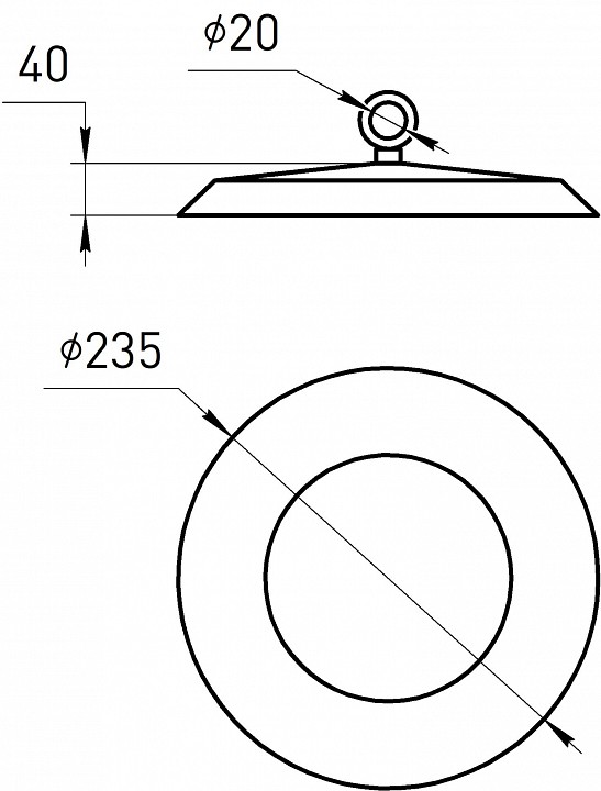Подвесной светильник Эра  SPP-402-0-65K-100