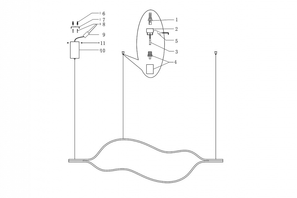 Подвесной светильник Imperiumloft Tape Light TRUDY01