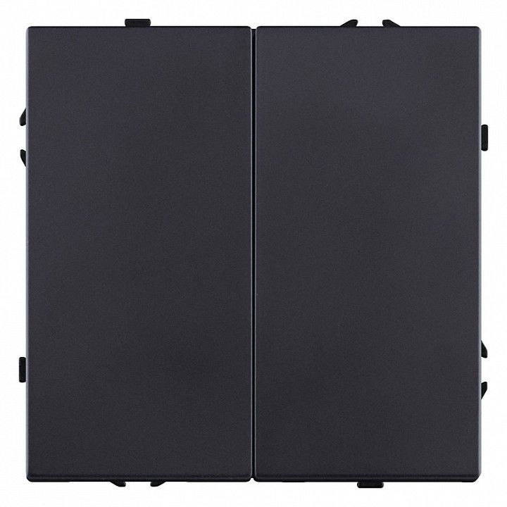 Выключатель двухклавишный без рамки Kollinger Eclipse EC-025BK