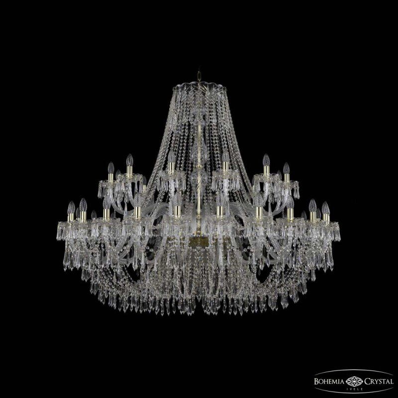 Подвесная люстра Bohemia Ivele Crystal 1403 1403/24+12/530 G