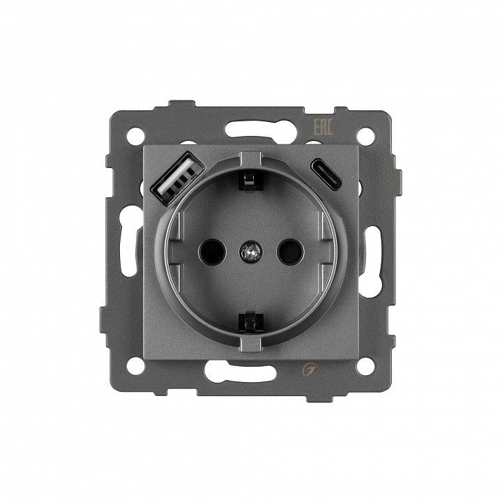 Розетка с заземлением и 2хUSB type A и C, без рамки Arlight SCT 049831