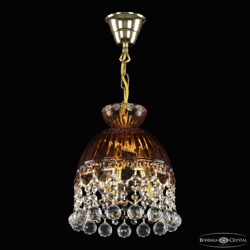 Подвесная люстра Bohemia Ivele Crystal 5478 5478/22 G Amber/M-1G Balls