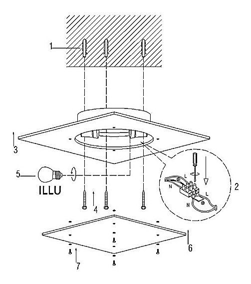 Накладной светильник Globo Jasmina 40408-2