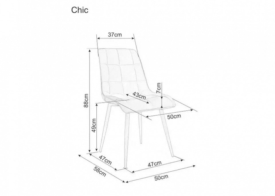 Стул Chic Velvet Bluvel 30