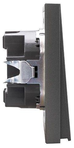 Выключатель двухклавишный с подсветкой без рамки Kranz STRONG KR-78-0714-6