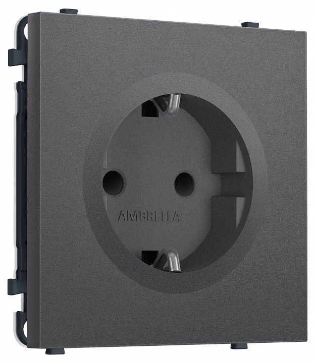 Розетка с заземлением и со шторкой, без рамки Ambrella Volt MS MS657010