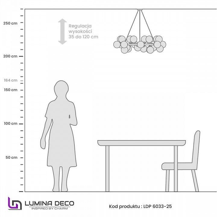 Подвесная люстра LUMINA DECO MARSIADA LDP 6033-25 BK