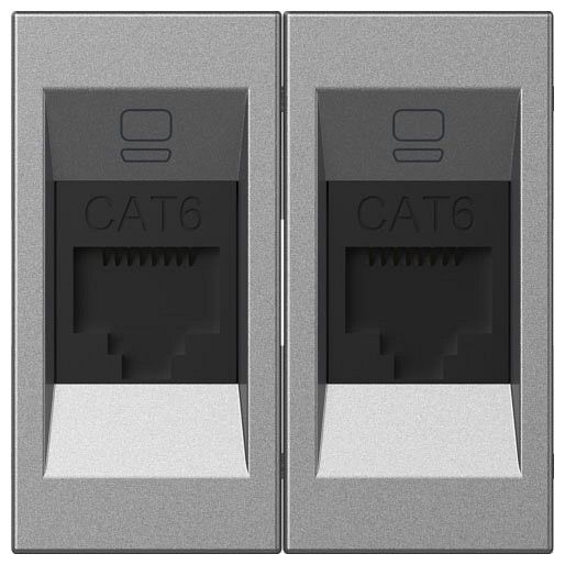 Розетка двойная Ethernet RJ-45 без рамки Elbi Eleсtriс Moda Vox 611-041032-248