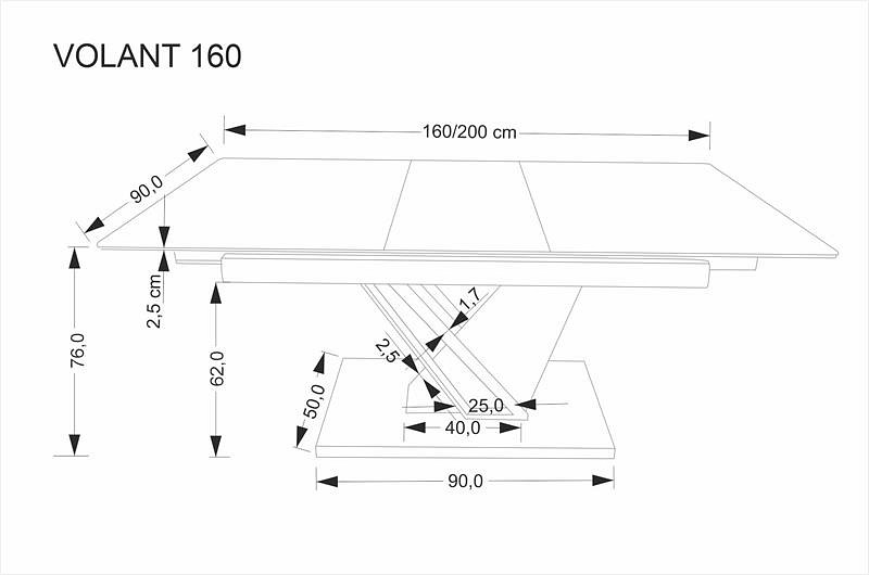 Стол обеденный Volant 160