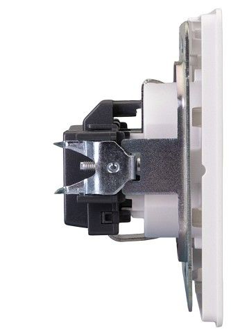 Розетка с заземлением и со шторкой, без рамки Kranz ROUND KR-78-0701-1