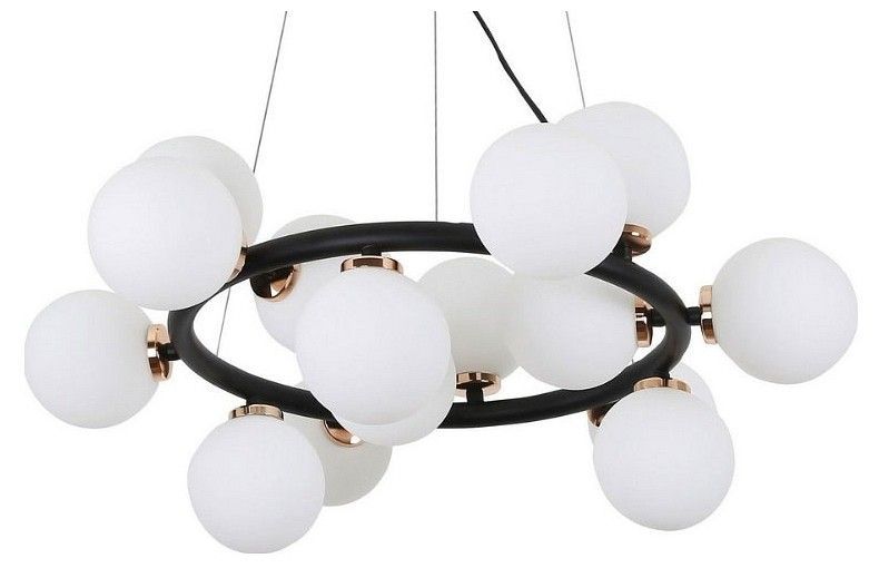 Подвесная люстра LUMINA DECO Marsiada LDP 6033-15 BK+MD