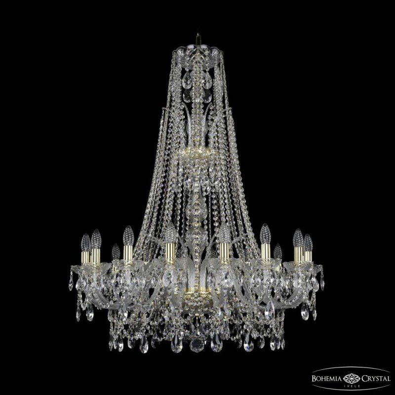 Подвесная люстра Bohemia Ivele Crystal 1411 1411/16/300/XL-108 G
