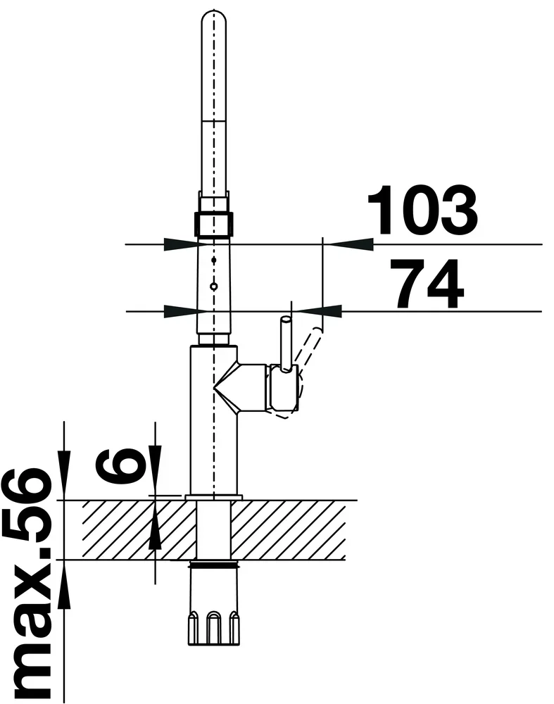Смеситель Blanco CATRIS-S Flexo 525792 нержавеющая сталь