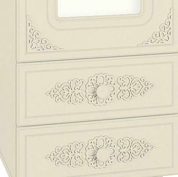 Шкаф для белья Компасс-мебель Ассоль плюс АС-01 с зеркалом