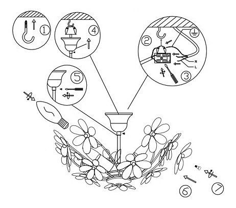 Люстра на штанге Globo Juliana 5132