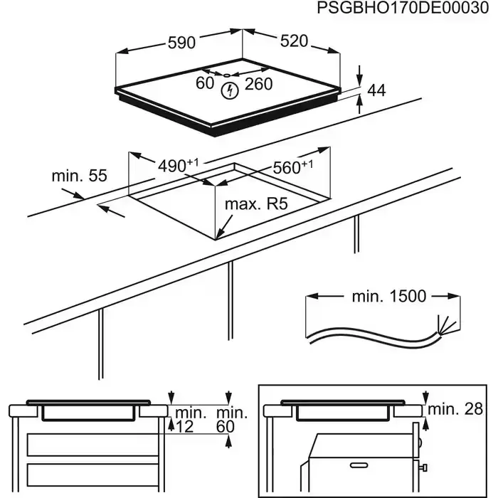 Индукционная варочная панель Electrolux LIR60433B