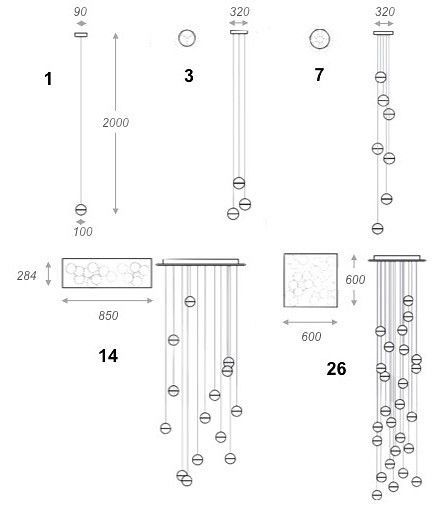 Подвесной светильник Imperiumloft Bocci 40,39