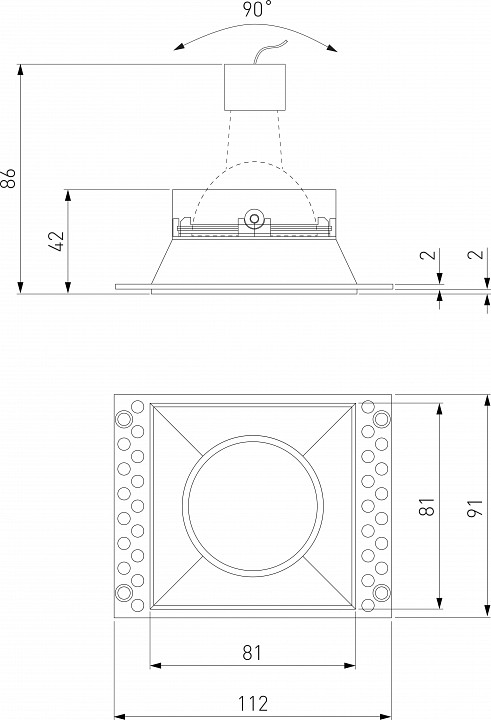 Встраиваемый светильник Elektrostandard Renzo a067526