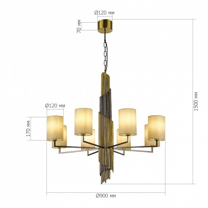 Подвесная люстра ST-Luce Gloria SL1638.303.08