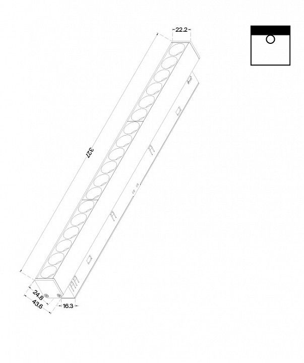 Встраиваемый светильник Maytoni Technical Точки TR031-4-18W3K-S-DS-B