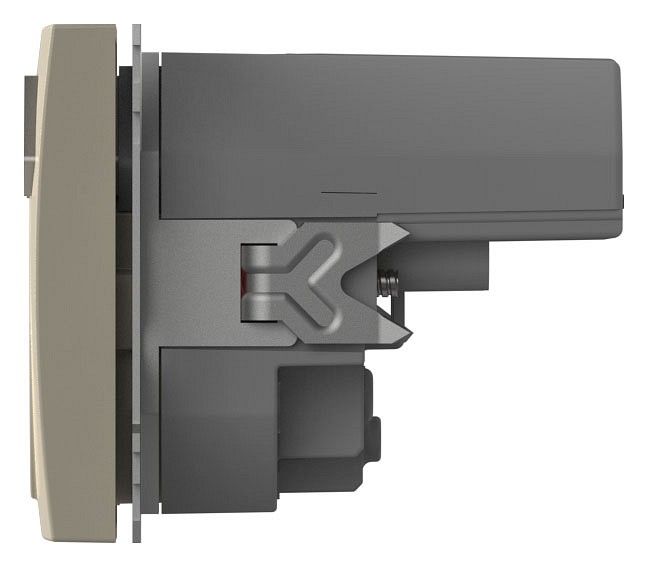 Розетка с заземлением и со шторкой и 2хUSB type A, без рамки Elbi Eleсtriс Zena Vega 609-010300-317