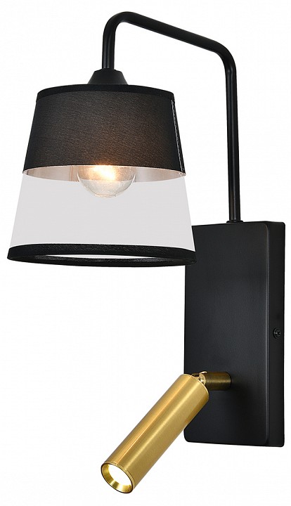 Бра с подсветкой Escada 598 598/1A Black/Brass