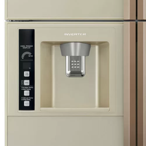 Холодильник Hitachi R-W722FPU1X GGL бежево-золотистое стекло