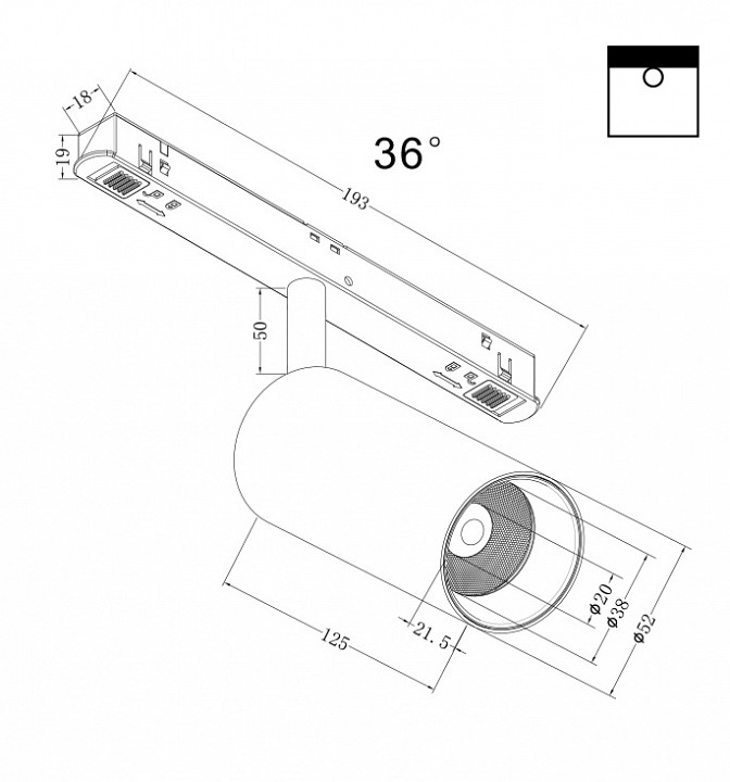 Светильник на штанге Maytoni Technical Focus LED TR032-4-12W3K-M-DS-B