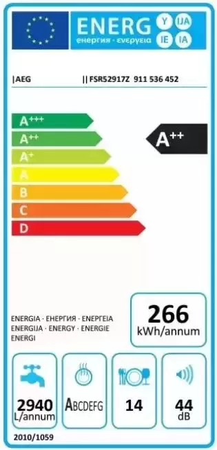 Встраиваемая посудомоечная машина AEG FSR52917Z