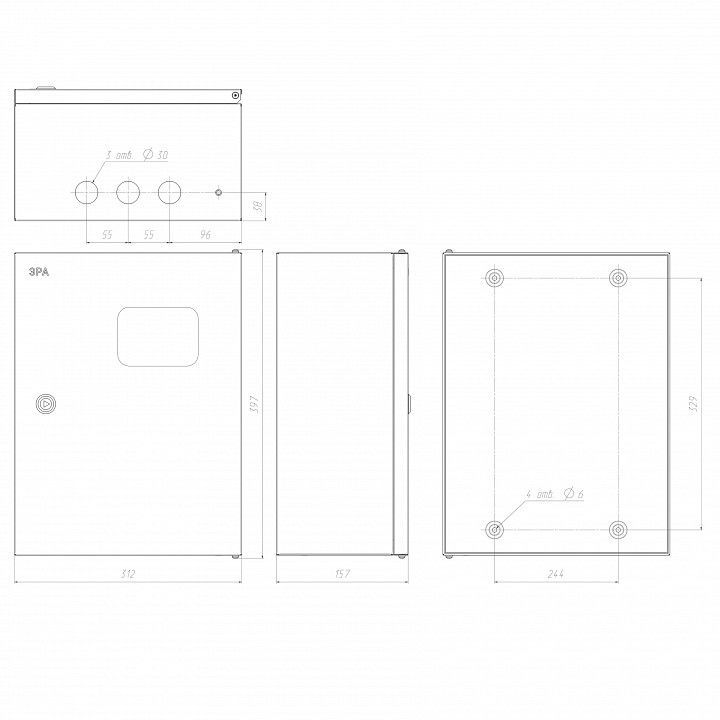 Электрический щиток навесной Эра  NO_SIMPLE_STM_SHU-3/1-0