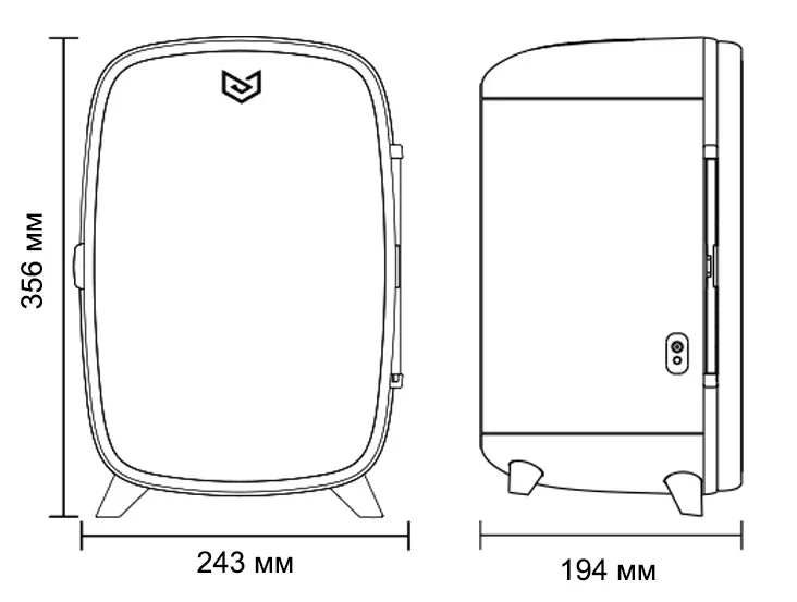 Холодильник для косметики и напитков Meyvel MB-06C1W
