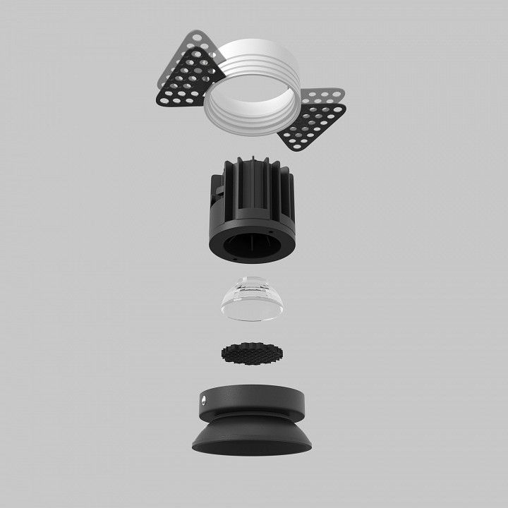 Встраиваемый светильник Maytoni Technical Раунд DL058-7W2.7K-TRS-B