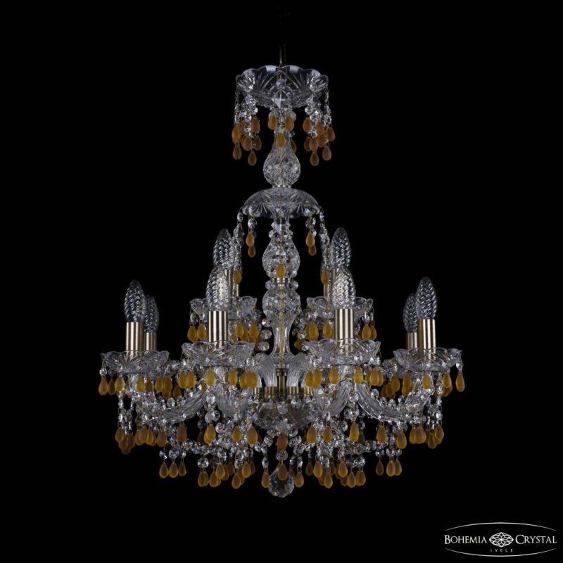 Подвесная люстра Bohemia Ivele Crystal 1410 1410/8+4/195/XL-66 Pa V1003