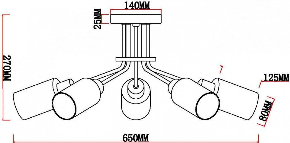 Потолочная люстра MyFar Linda MR1860-5C