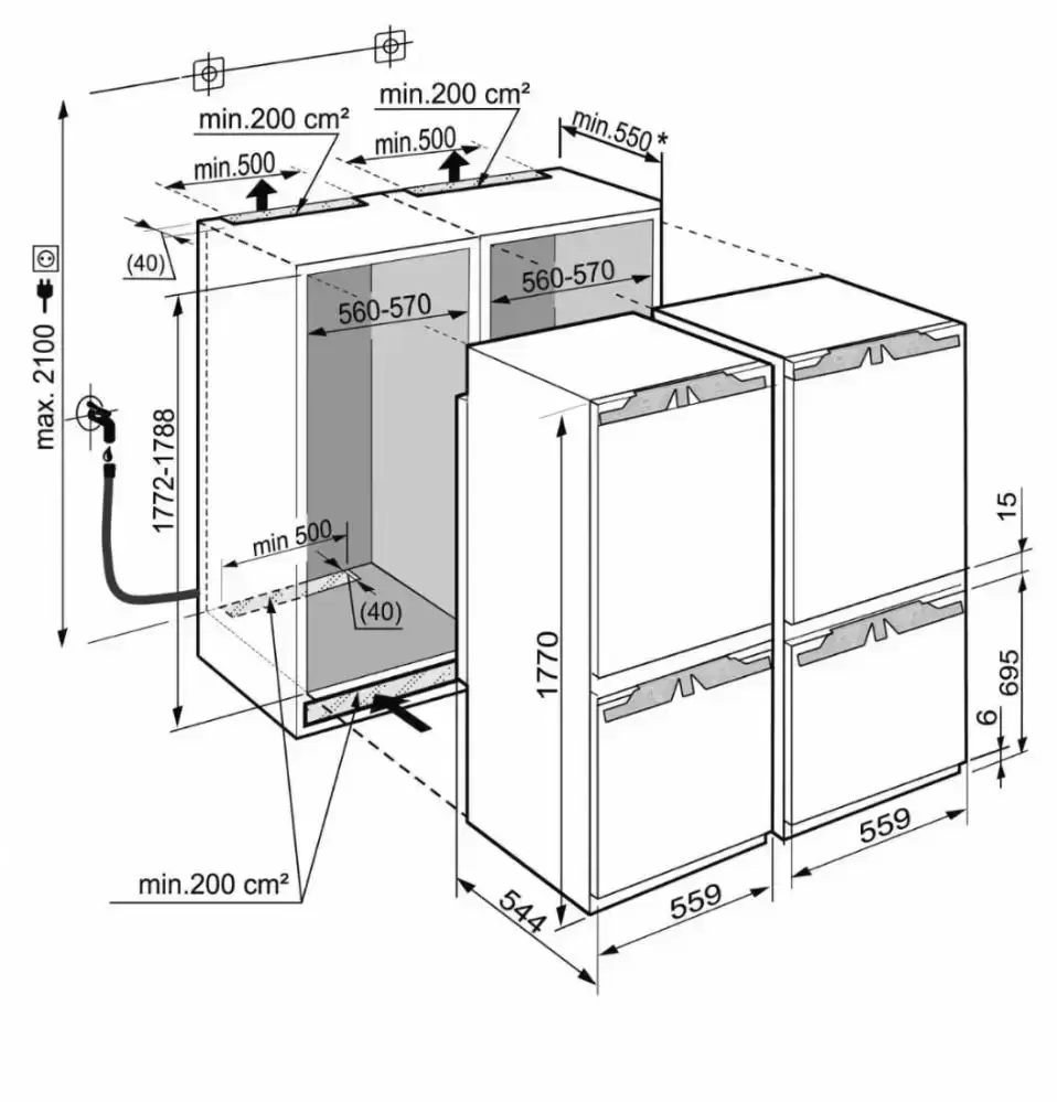 Холодильник Liebherr SBS 66I3 (SICN 3386 + ICBN 3386) Premium BioFresh NoFrost