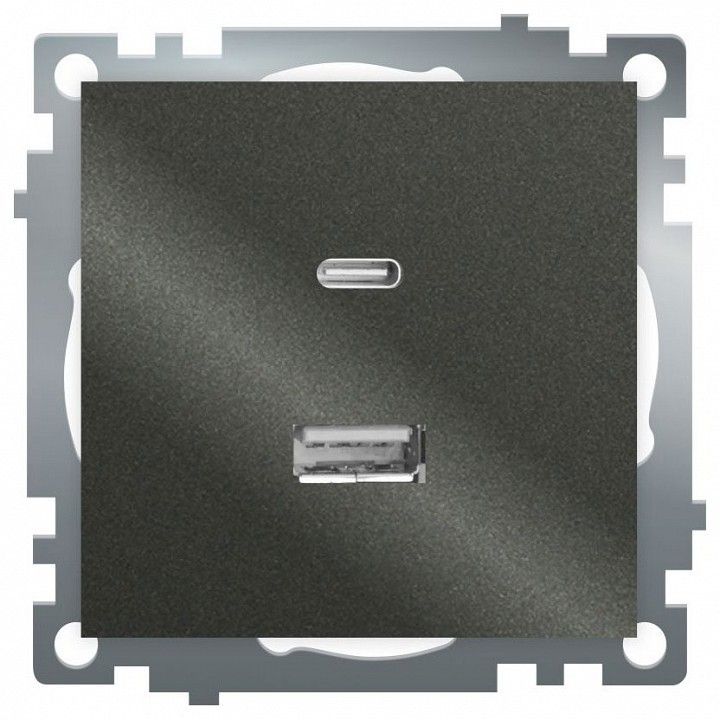 Розетка 2хUSB type A и C без рамки Stekker Катрин 50052
