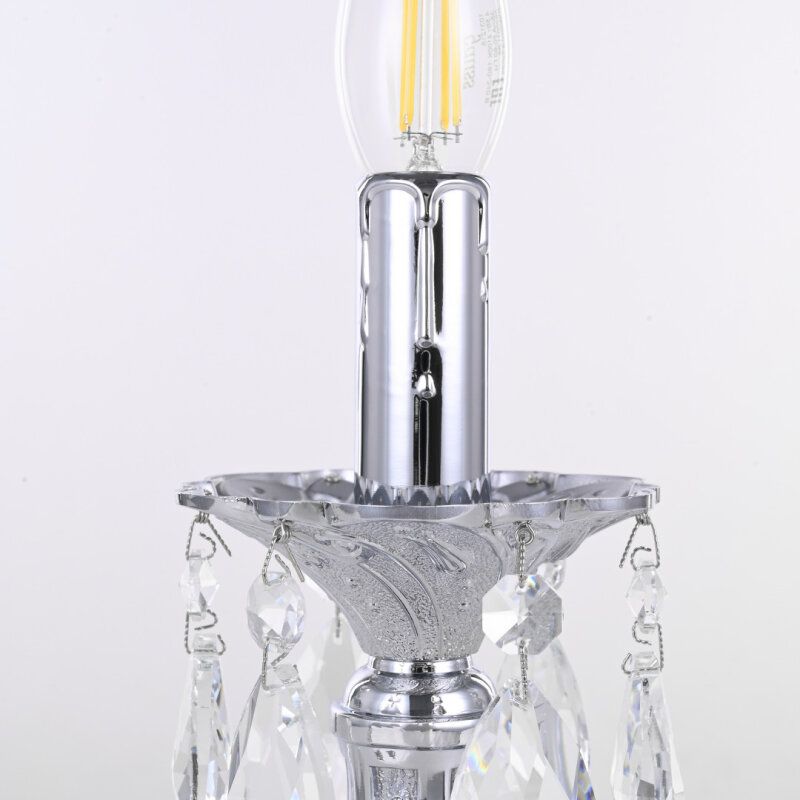 Настольная лампа декоративная Bohemia Ivele Crystal AL77 AL77200L/1-25 Ni