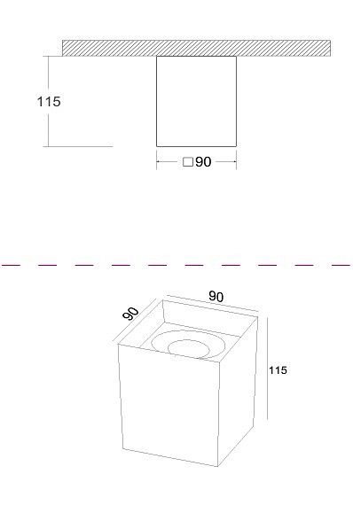 Накладной светильник Maytoni Technical Изящность C015CL-01W