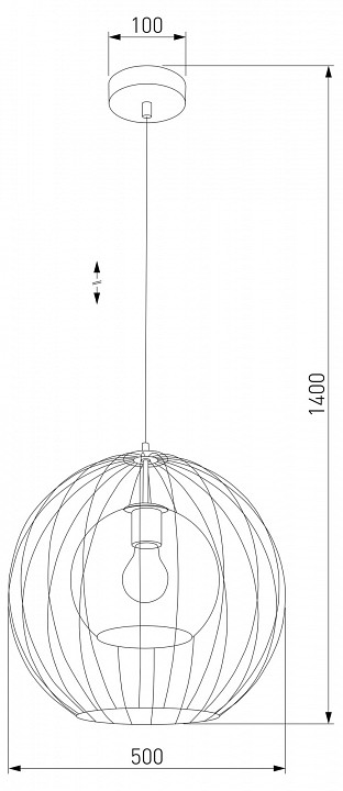 Подвесной светильник TK Lighting Universo 2552 Universo Black