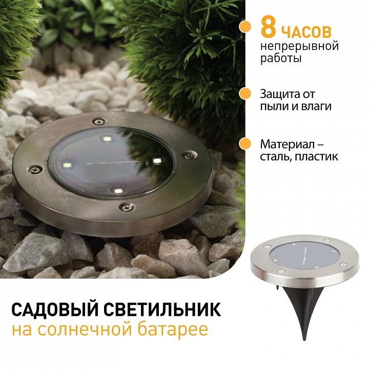 Наземный низкий светильник Эра  ERAST040-08